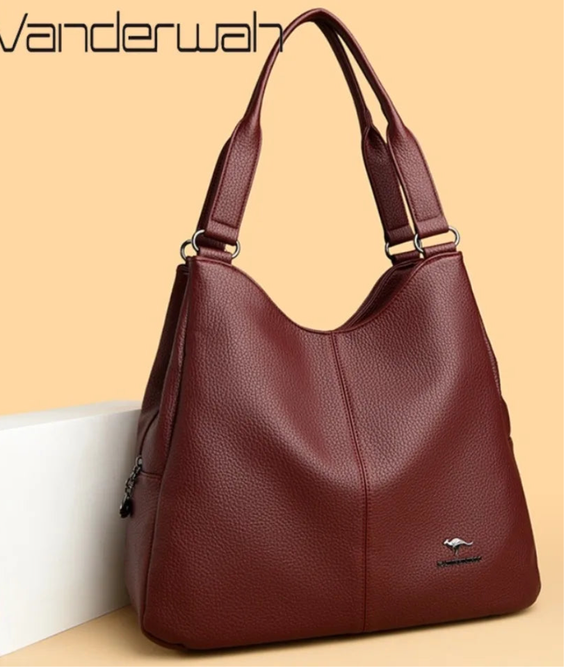 Top-handle Hobo Bag Leather Women Handbags Female Leisure Shoulder Bags
