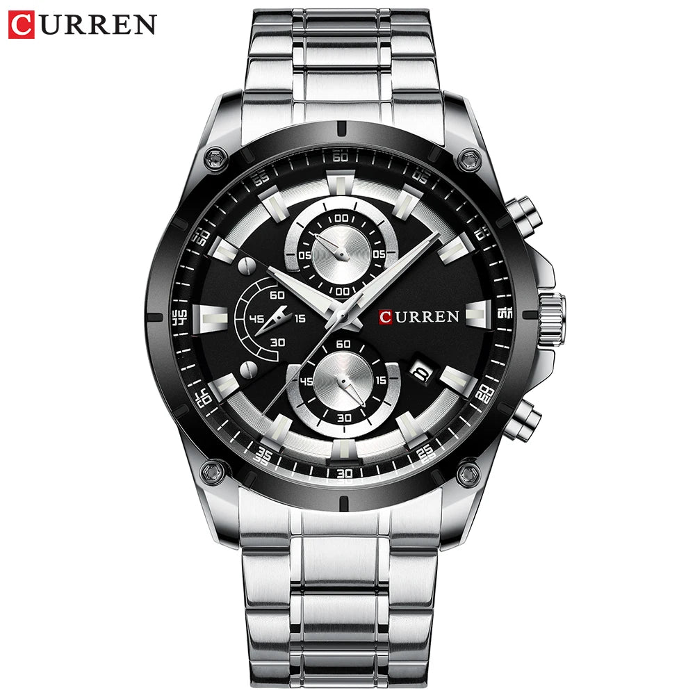 CURREN Mes's Luxury Business Watch - Automatic Date Display