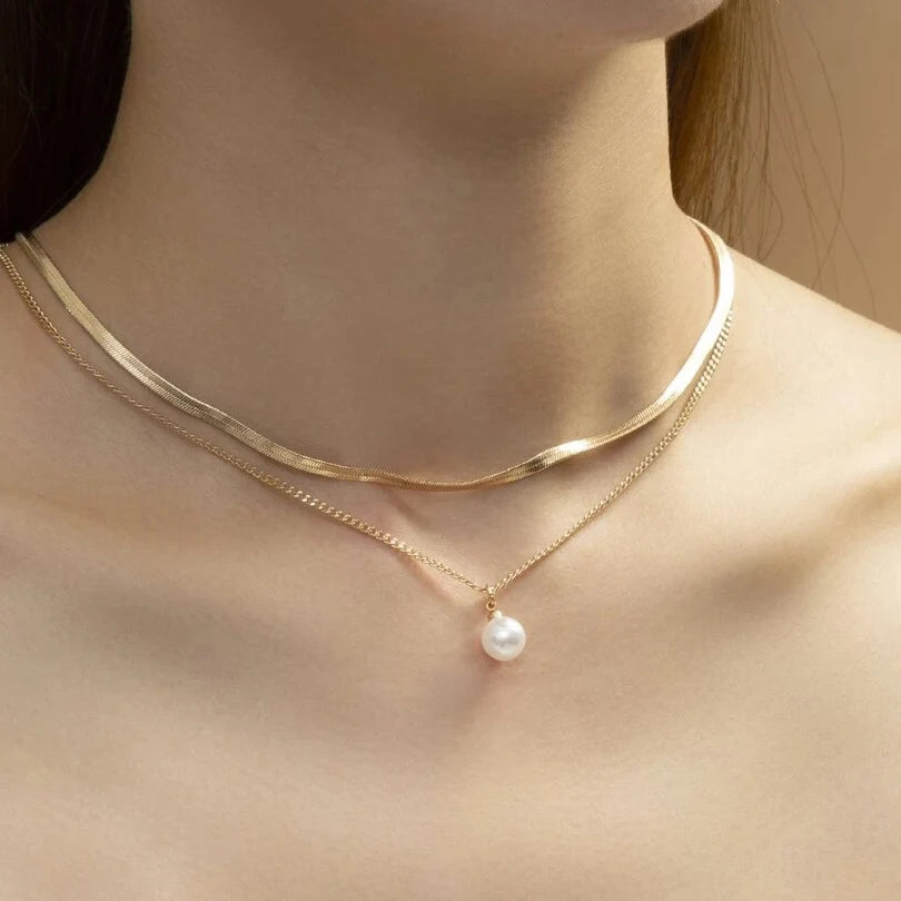 Elegant Wedding Big Pearl Choker Necklace for Women