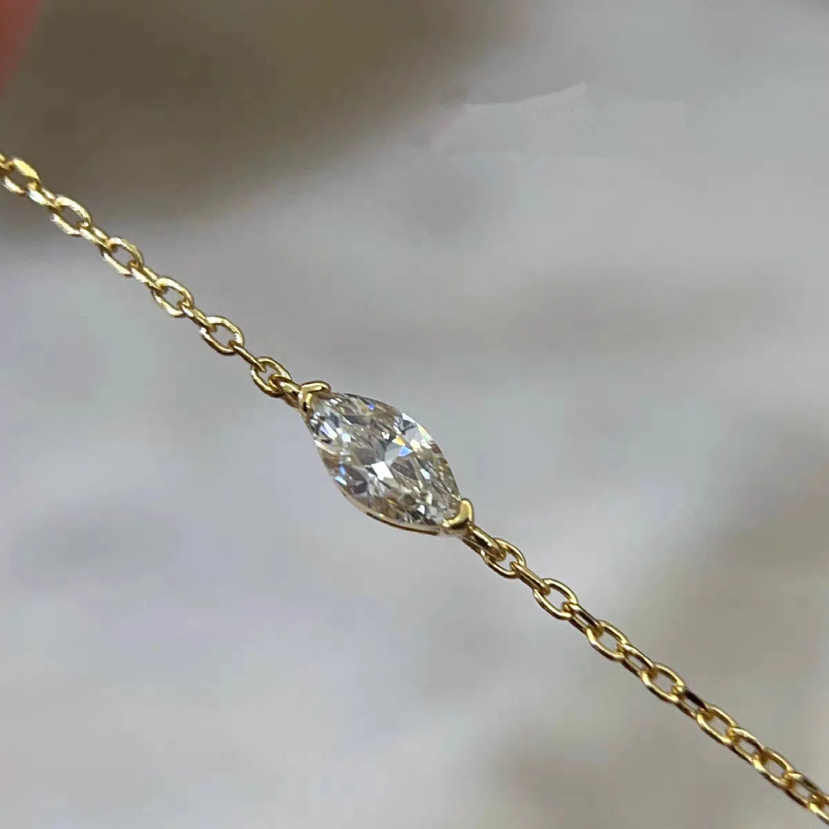 925 Sterling Silver 14K Gold Geometric Zirconia Bracelet Luxury Women's Jewelry