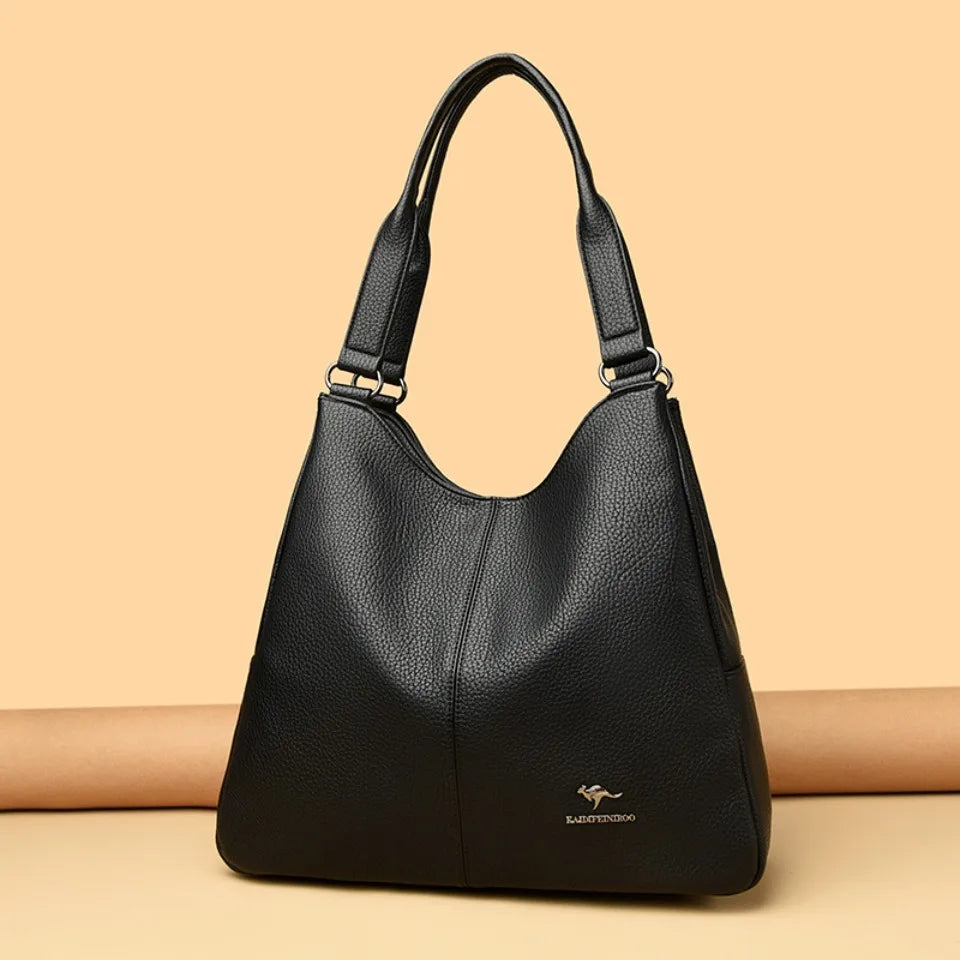 Top-handle Hobo Bag Leather Women Handbags Female Leisure Shoulder Bags