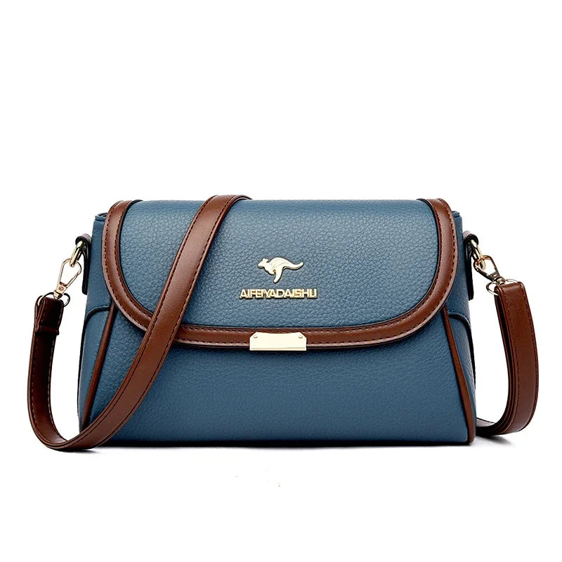 Solid Color High Quality Leather Small Shoulder Bags for Women 2024