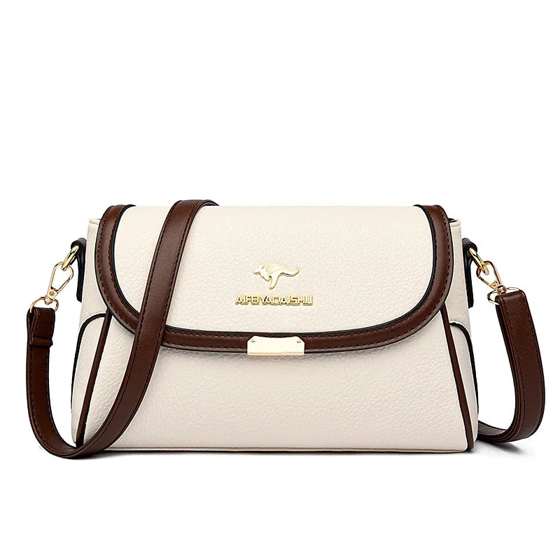 Solid Color High Quality Leather Small Shoulder Bags for Women 2024