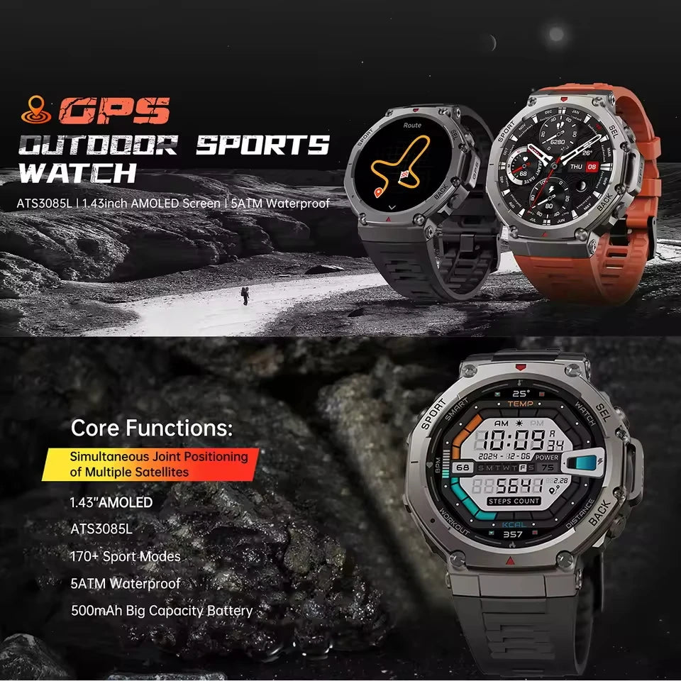 2025 NEW For HUIAWE GPS Smart Watch Men 10ATM 1P69k Waterproof