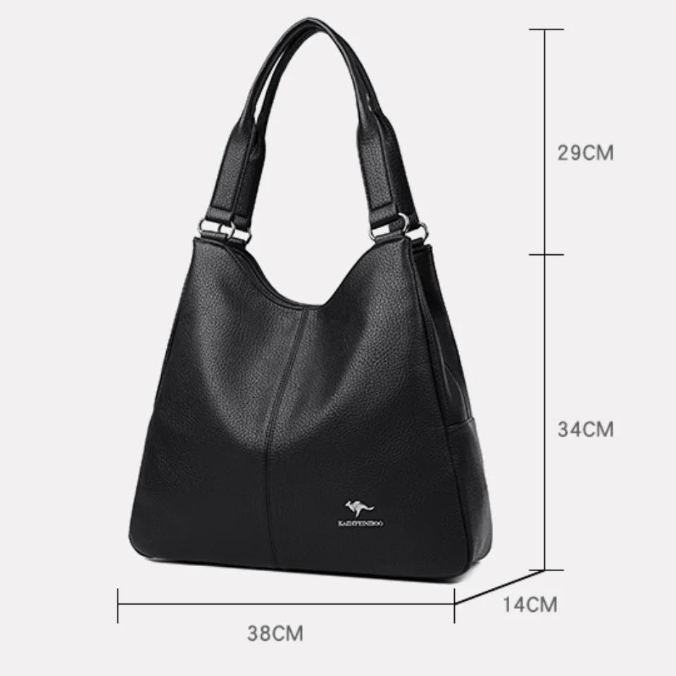 Top-handle Hobo Bag Leather Women Handbags Female Leisure Shoulder Bags