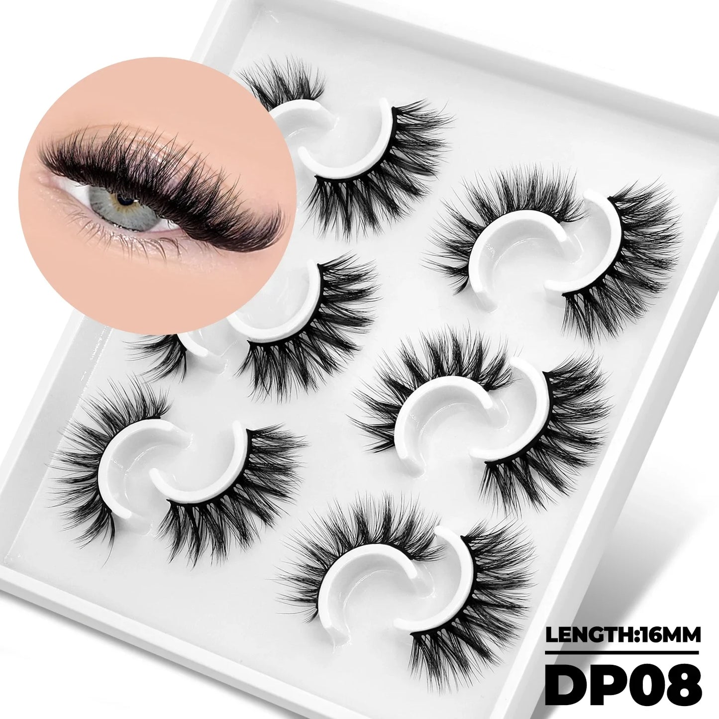 Velrinay 3D Mark Lashes soft Natural False Eyelashes Faux Mink Eyelash Extension