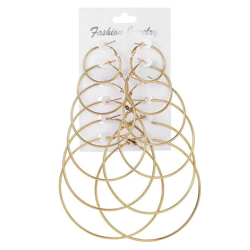Gold hoop Earrings Set for Women (12pcs)