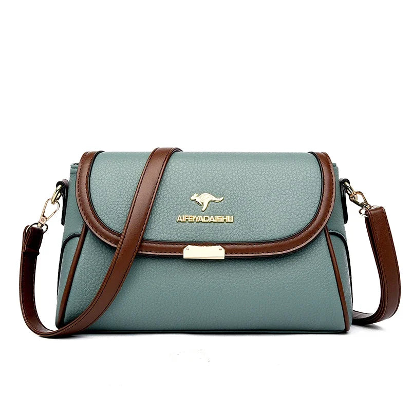 Solid Color High Quality Leather Small Shoulder Bags for Women 2024