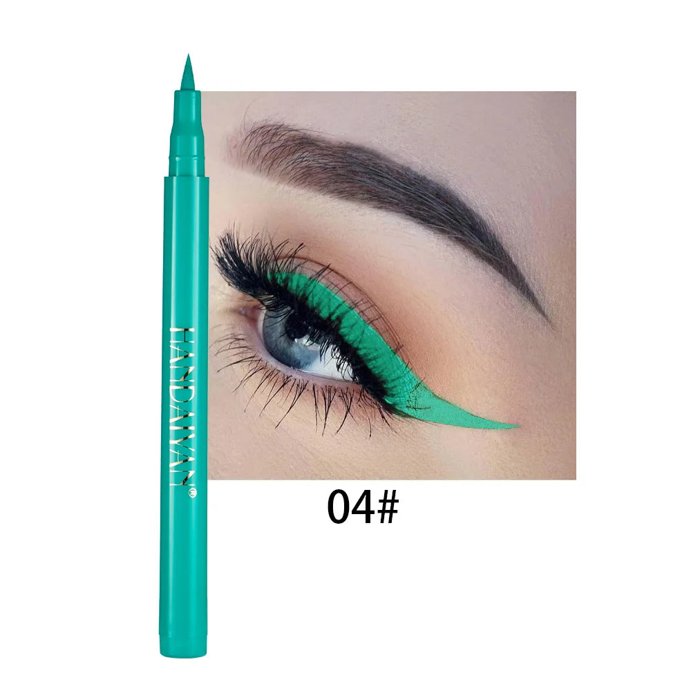 12- Color Waterproof Liquid Eyeliner Set - Vibrant Eye Makeup Pencils