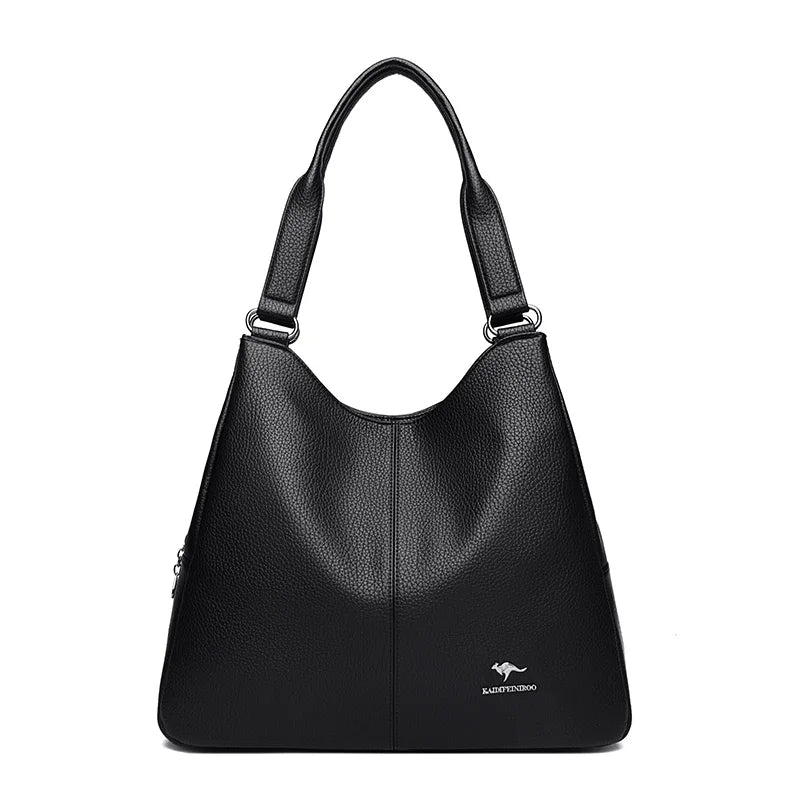 Top-handle Hobo Bag Leather Women Handbags Female Leisure Shoulder Bags