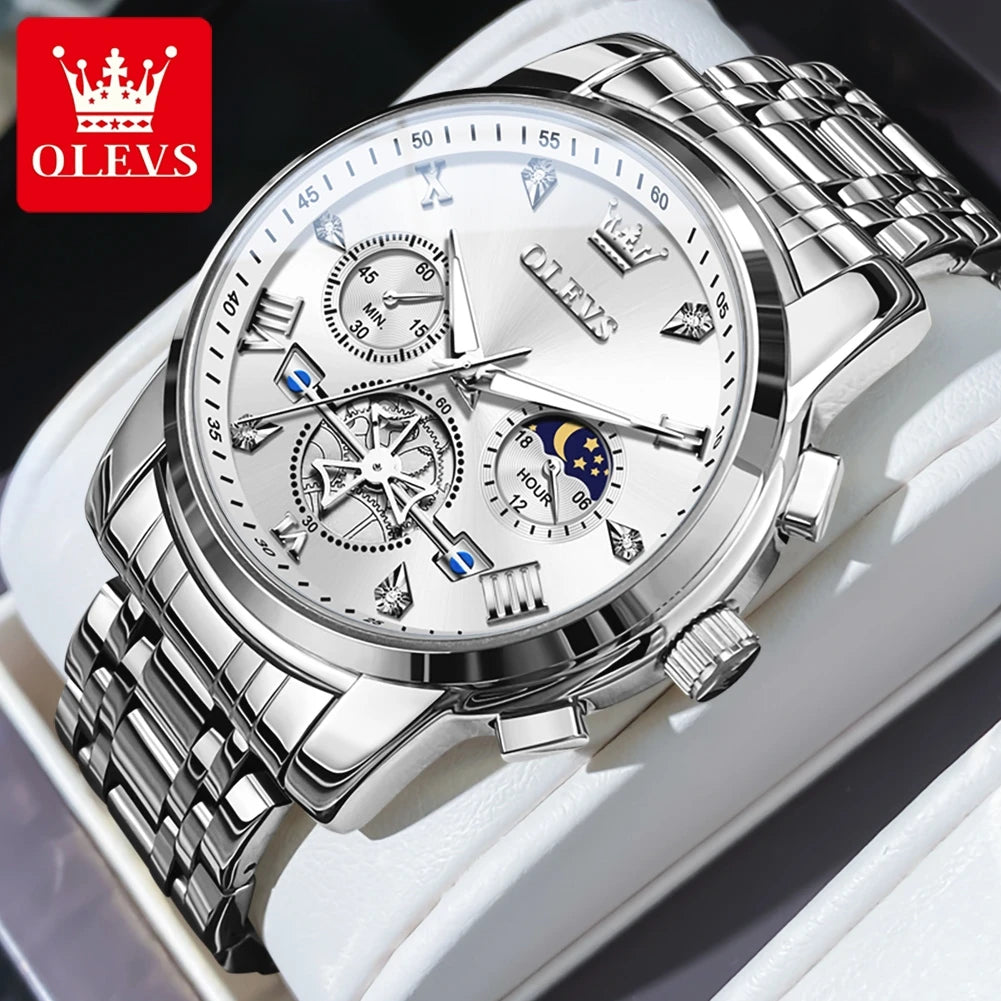 OLEVS Men's Classic Multifunctional Flywheel Automatic Watch -elegant & Precise