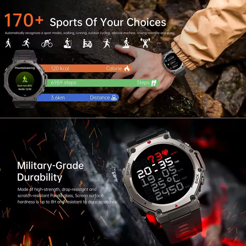 2025 NEW For HUIAWE GPS Smart Watch Men 10ATM 1P69k Waterproof