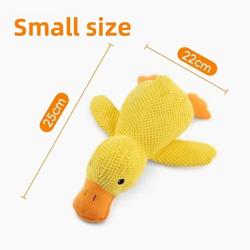 Claiming Duck Squeaky Plush Dog Toy- Soft Sleep Aid Companion Toy for Puppies & Dogs
