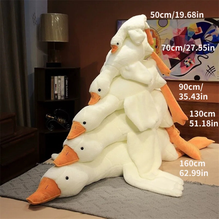 Goose Plush Stuffed Animal - Cute Duck & Swan Hugging Pillow for Room Decor & Birthday Gift