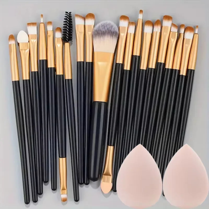 20-Piece Makeup Brush Set with Makeup Sponge