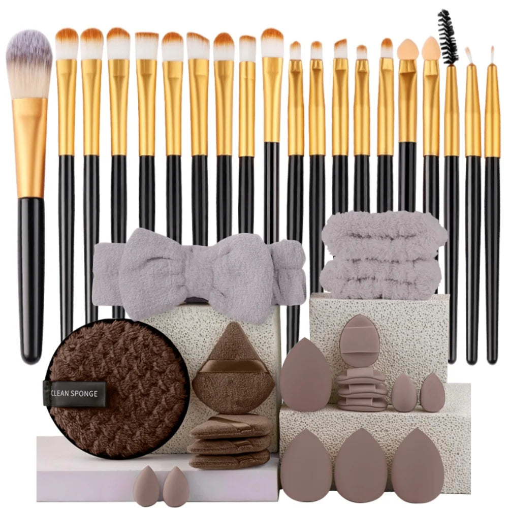 Premium Makeup Brushes Set- Synthetic Kauki Foundation & Blending Burshes