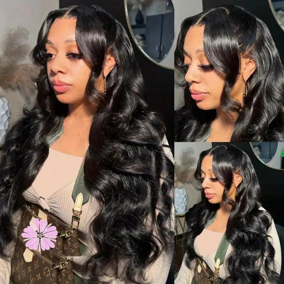 Body Wave Glueless Wig 100% Brazilian Remy Human Hair 4x4 & %x5 Lace 180 & 200 Density 18- 38 Inches