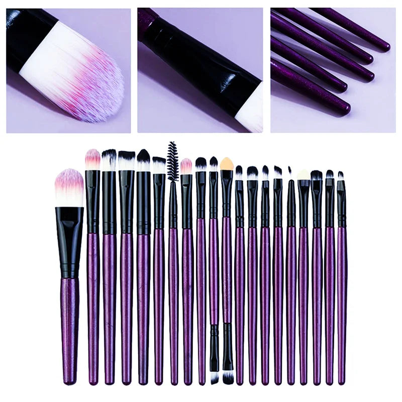 20-Piece Makeup Brush Set with Makeup Sponge