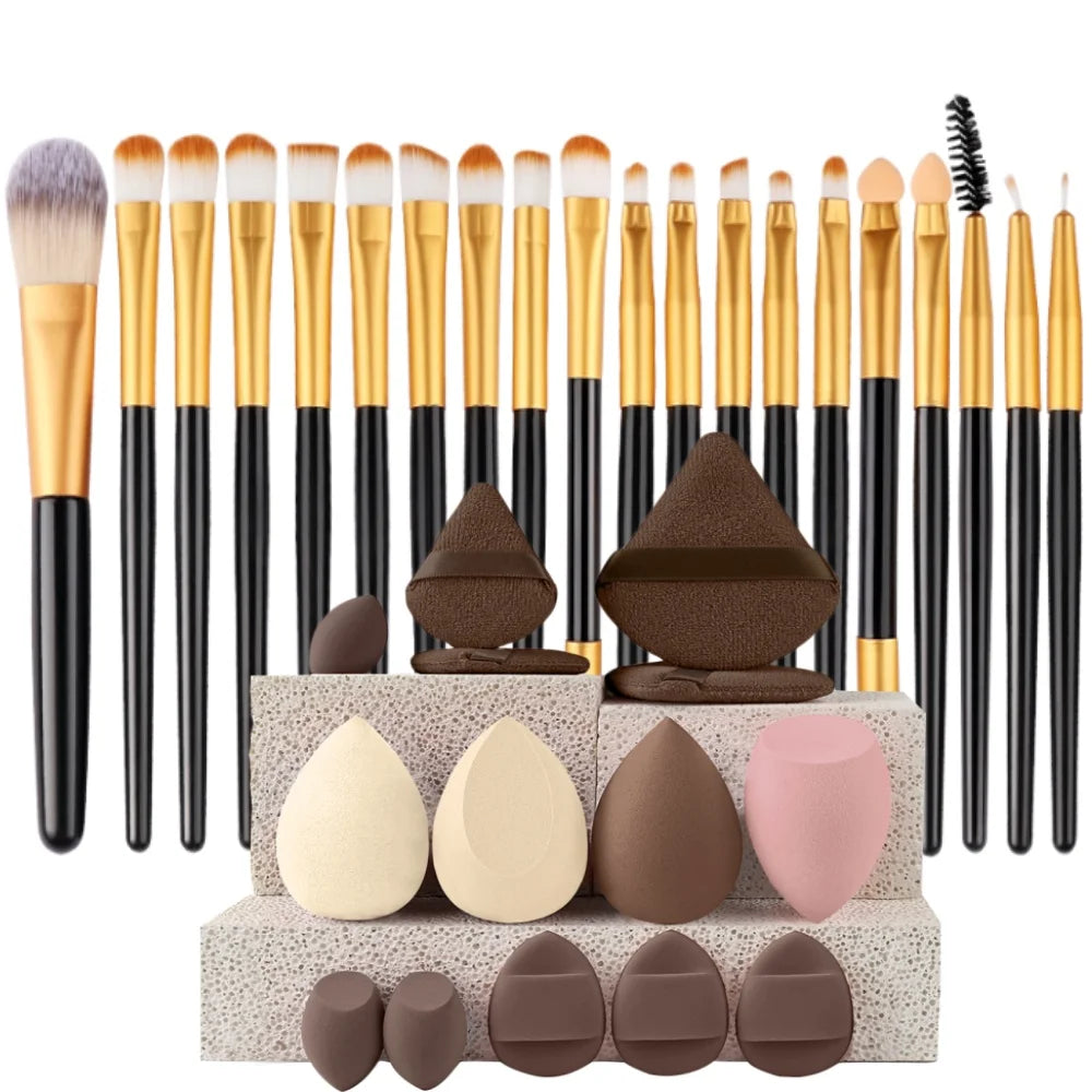 Premium Makeup Brushes Set- Synthetic Kauki Foundation & Blending Burshes
