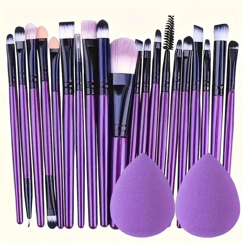 20-Piece Makeup Brush Set with Makeup Sponge