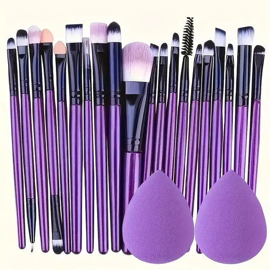 20-Piece Makeup Brush Set with Makeup Sponge