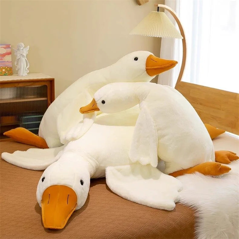 Goose Plush Stuffed Animal - Cute Duck & Swan Hugging Pillow for Room Decor & Birthday Gift