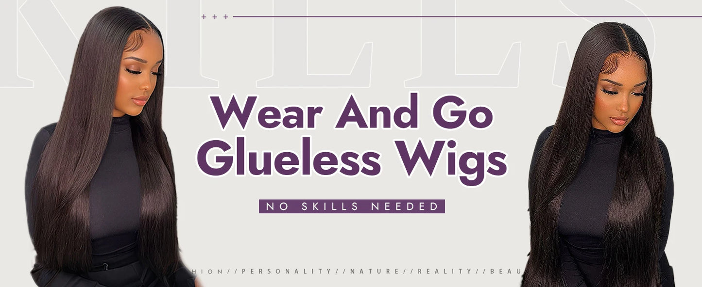 Premium Glueless Lace Front Wig- 10" Straight Human Hair