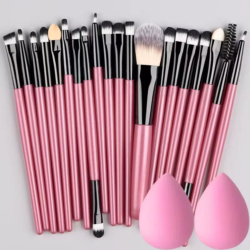 20-Piece Makeup Brush Set with Makeup Sponge