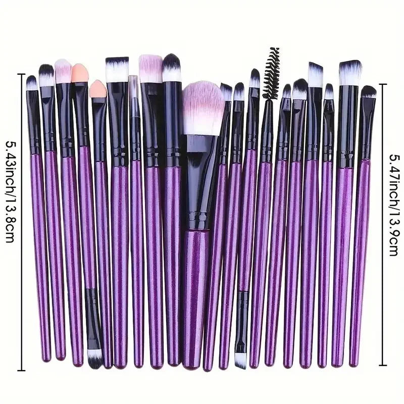 20-Piece Makeup Brush Set with Makeup Sponge