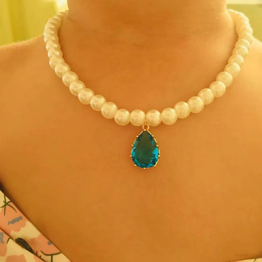 Elegant Wedding Big Pearl Choker Necklace for Women