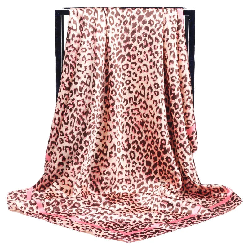 Luxury Women Silk Square Scarf Elegant Bandana Style Headscarf & Neck Wrap