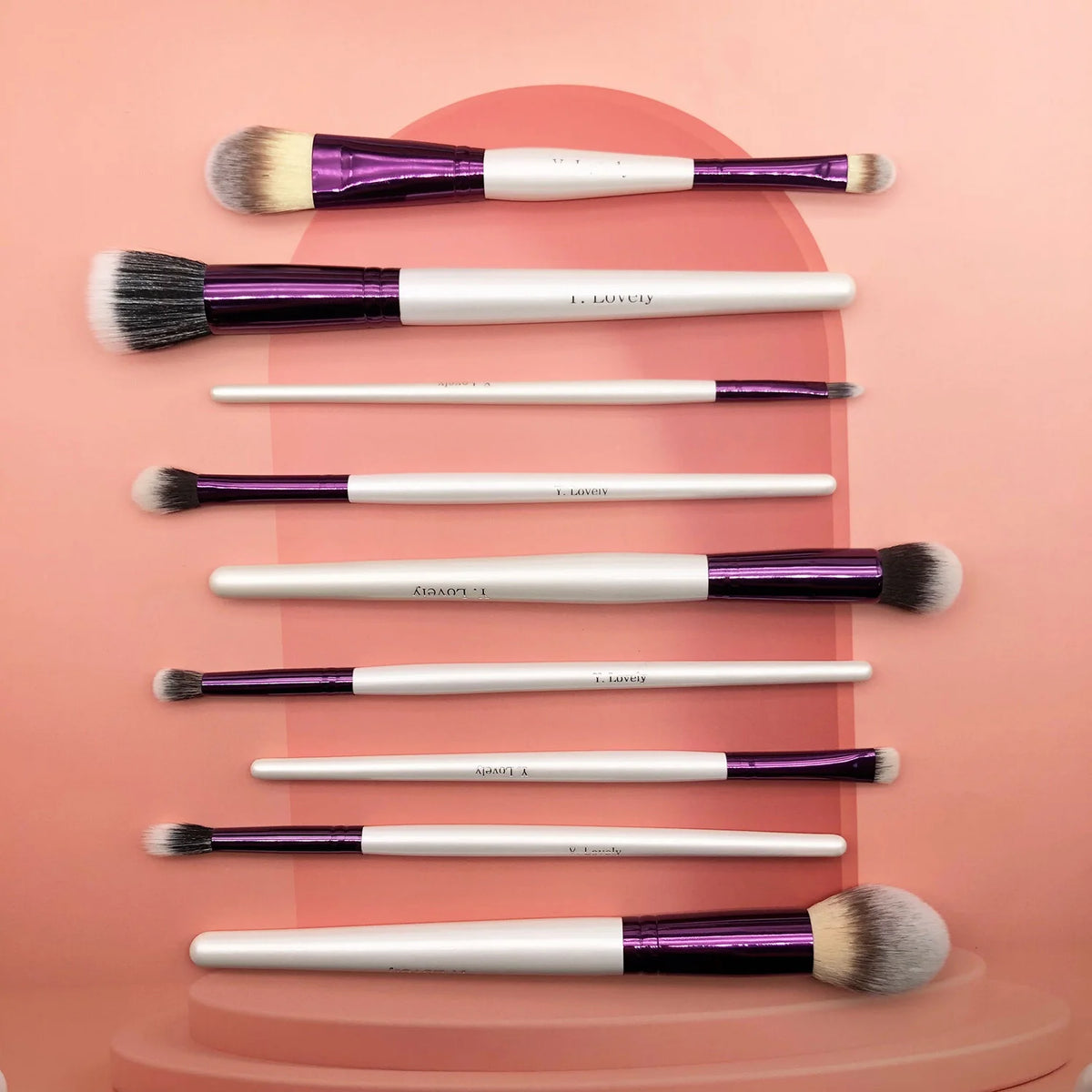 Soft Synthetic Makeup Brush Srt with Wooden Handles