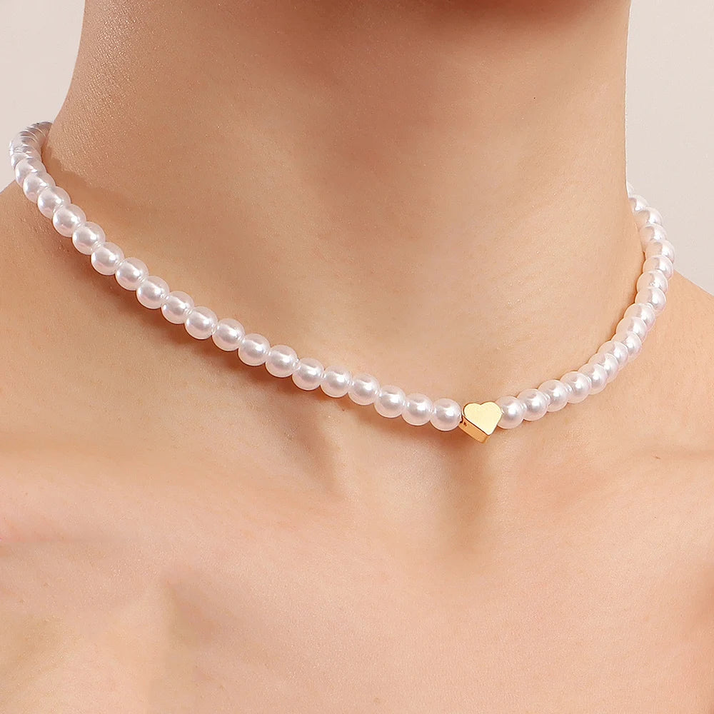 Elegant Wedding Big Pearl Choker Necklace for Women