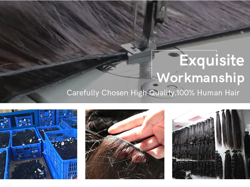 Straight Human Hair Extensions - Fusion Flat Tip Keratin Bond Natural Hair