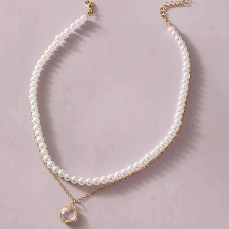 Elegant Wedding Big Pearl Choker Necklace for Women