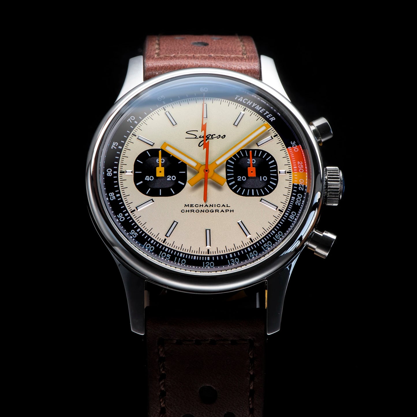SUGESS Watch of Men Chronograph Mechanical Wristwatches Tianjin ST19 Swanneck Movement Pilot Men's Watch Sapphire Crystal Gift V2