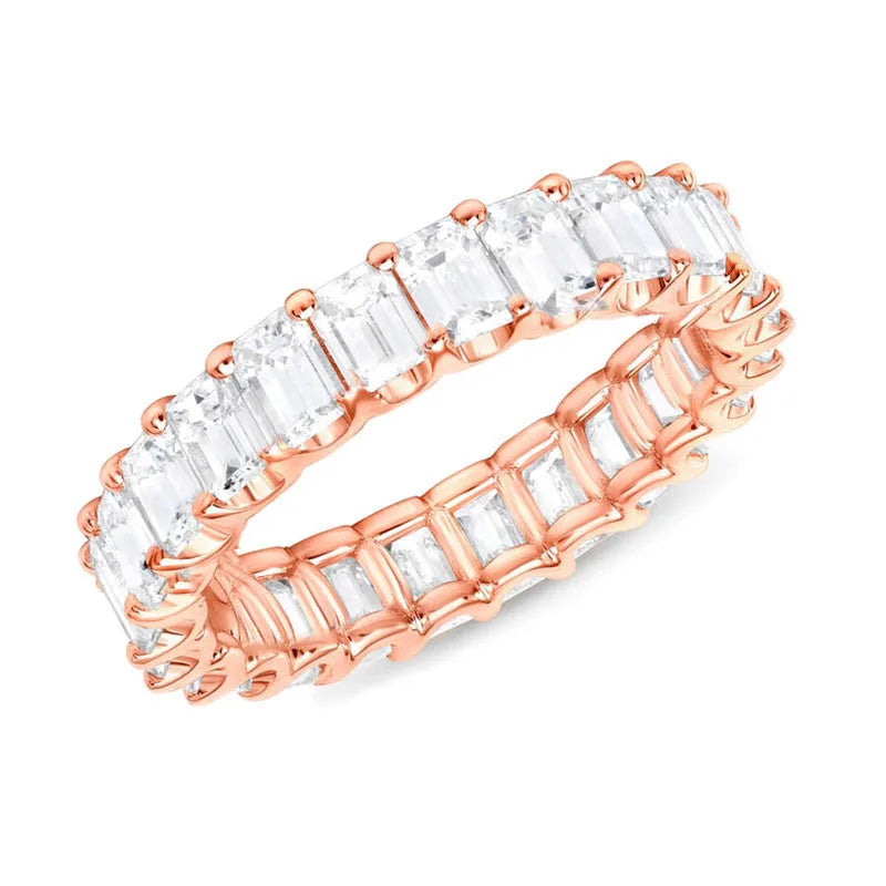 Huitan Gorgeous Promise Ring for Women Crystal Zirconia Gold Silver & Rose Gold