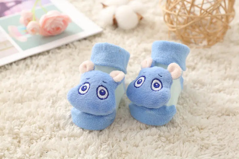 3D Cartoon Animal Baby with Bells - Non - Stop Cotton