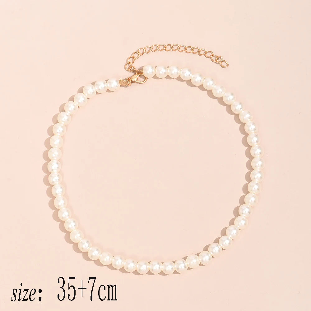 Elegant Wedding Big Pearl Choker Necklace for Women