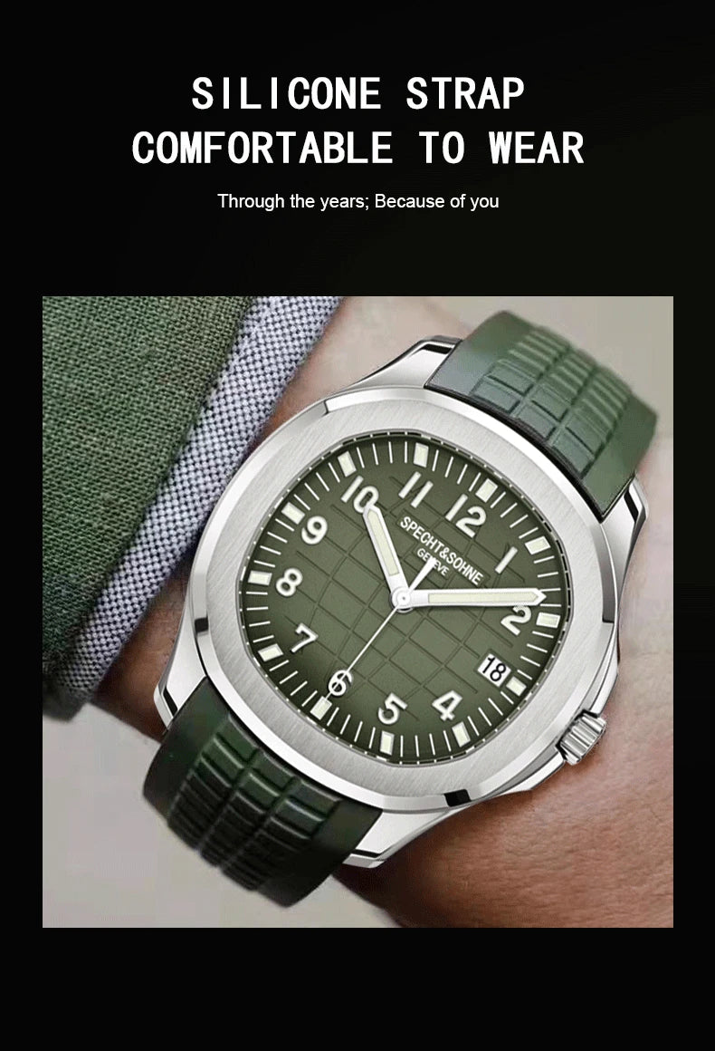 Specht & Shone Automatic Mechanical Sport Watch - Sapphire Crytal, Luminous 50M Waterproof