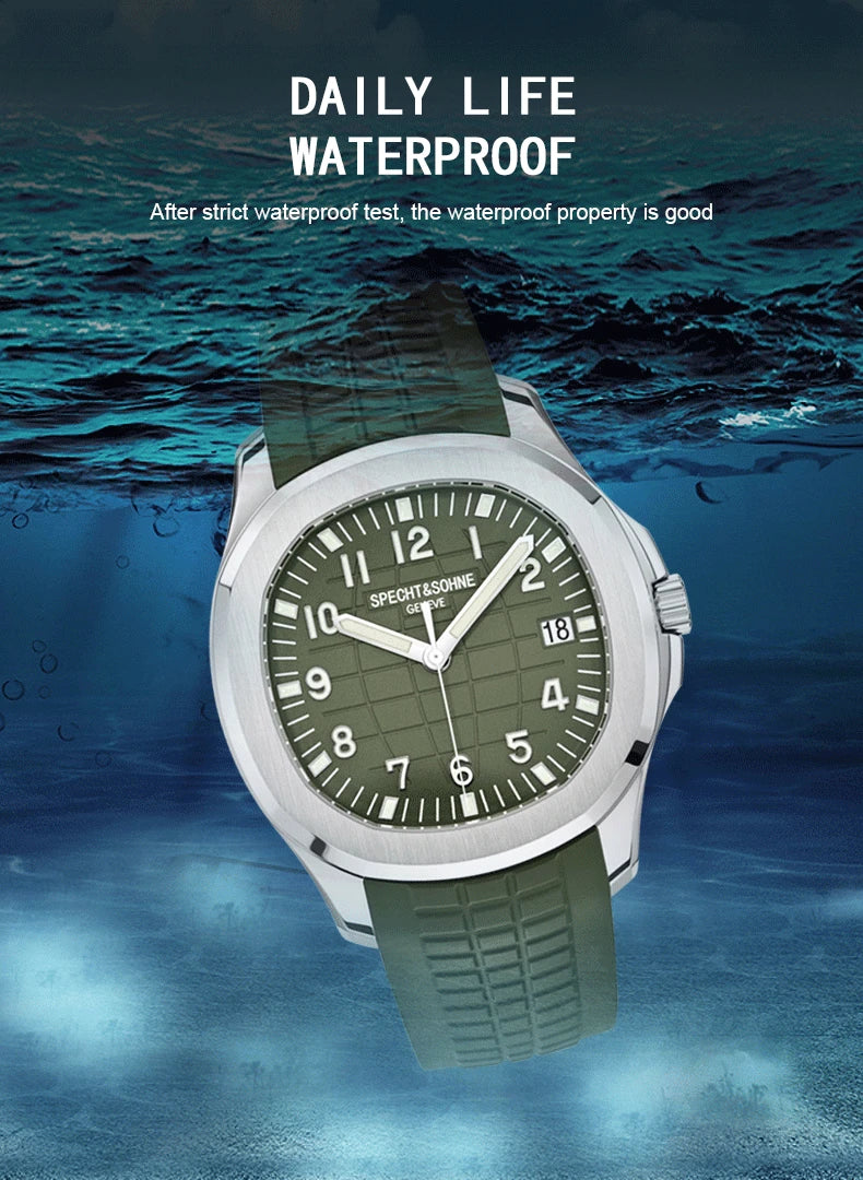 Specht & Shone Automatic Mechanical Sport Watch - Sapphire Crytal, Luminous 50M Waterproof