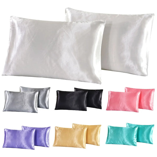 Luxury Queen Satin Silk Pillowcase | Smooth & Soft Pillow Cover for Hair & Skin Protection