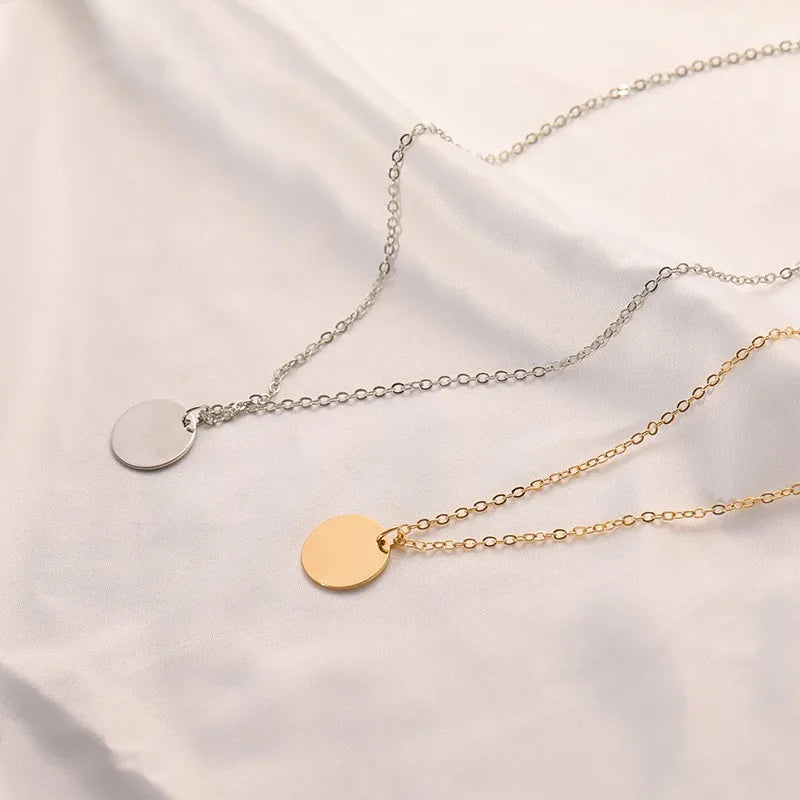 Crystal Zircon Water Drop Pendant Necklace - Invisible Chain Choker for Women