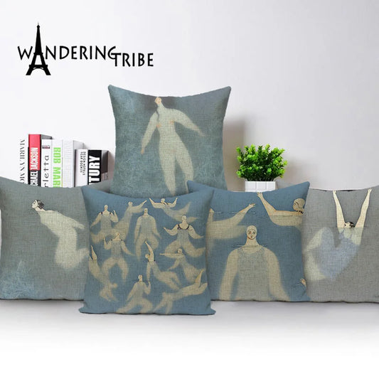 Abstract Portrait Cushion Cover