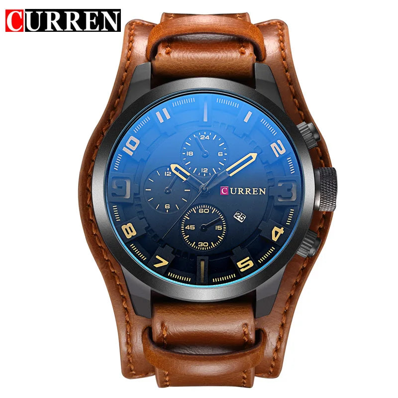 CURREN 8225 Men's Quartz Watch with Leather Strap