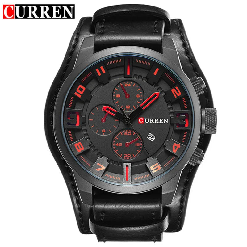 CURREN 8225 Men's Quartz Watch with Leather Strap