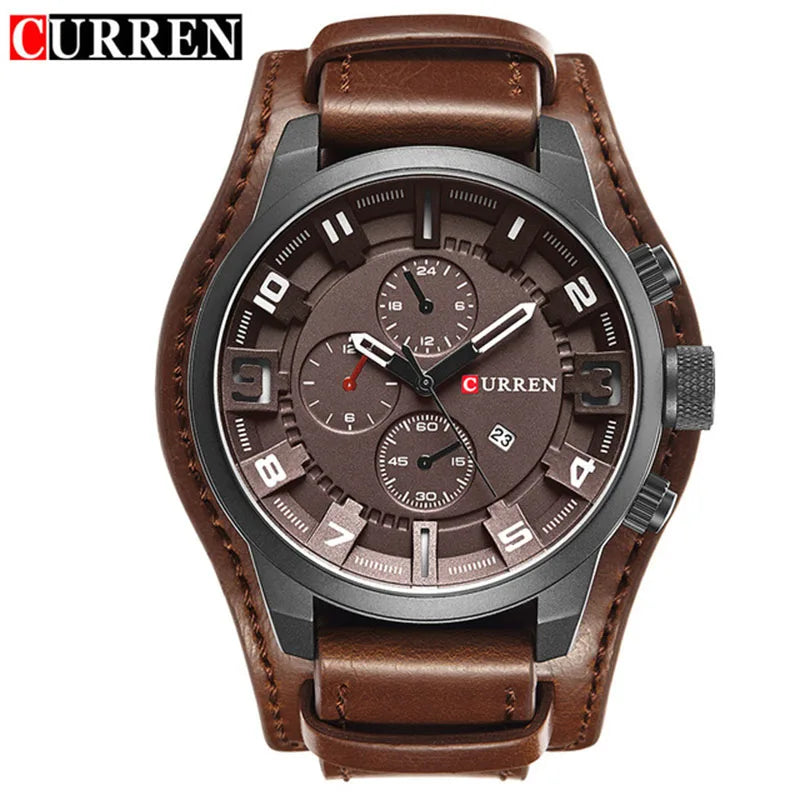 CURREN 8225 Men's Quartz Watch with Leather Strap