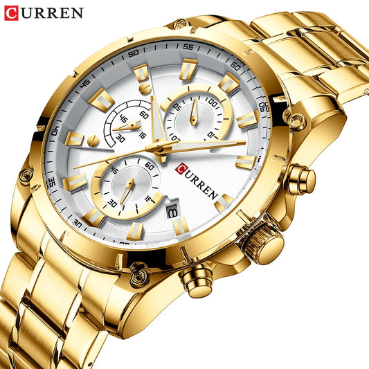 CURREN Mes's Luxury Business Watch - Automatic Date Display