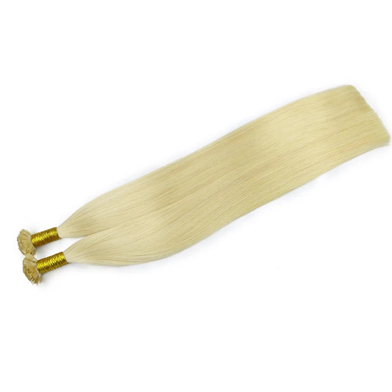 Straight Human Hair Extensions - Fusion Flat Tip Keratin Bond Natural Hair