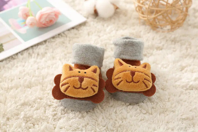 3D Cartoon Animal Baby with Bells - Non - Stop Cotton